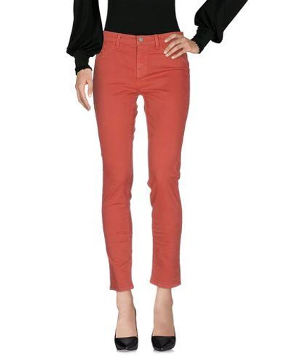 Shop J Brand Casual Pants In Brick Red