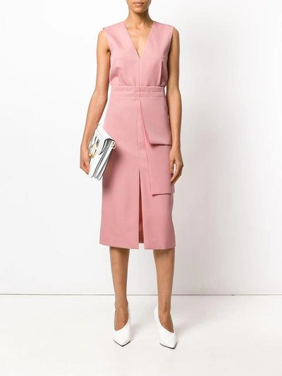 Shop Rochas Fitted Dress - Pink