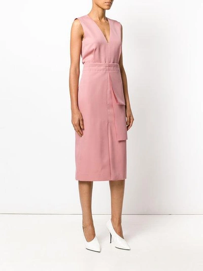 Shop Rochas Fitted Dress - Pink