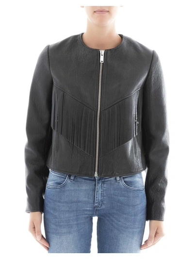Shop Isabel Marant Étoile Black Leather Jacket
