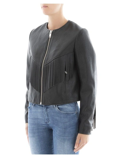Shop Isabel Marant Étoile Black Leather Jacket