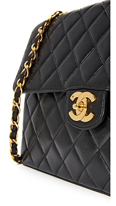 Shop Chanel Jumbo 2.55 Shoulder Bag (previously Owned) In Black
