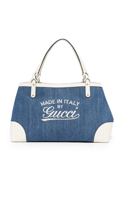 Gucci Denim Hawaii Tote (previously Owned)