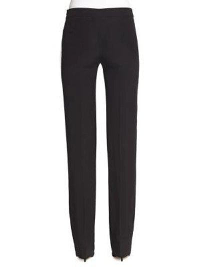 Shop Armani Collezioni Silk Cady Pants In Black