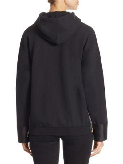 Shop Harvey Faircloth Zippered Hoodie With Faux Fur In Black