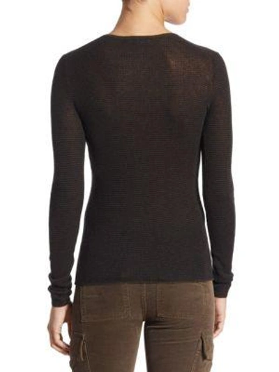 Shop Vince Skinny Mallard Sweater In Cinder Black