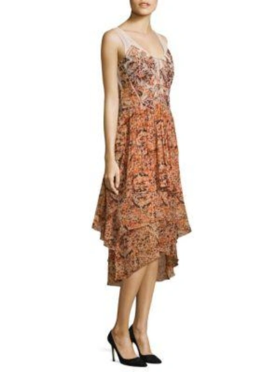 Kobi Halperin Jolene Floral-print Layered High-low Dress, Petal Multi