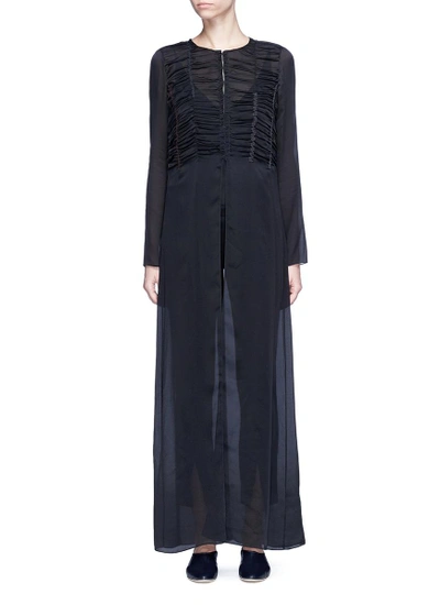 Shop The Row 'sabrina' Ruched Bodice Silk Chiffon Maxi Dress