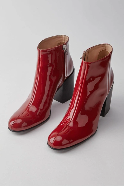 Shop Acne Studios Beth Patent Dunkelrot In Red