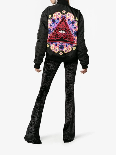 Shop Givenchy Mandala Patch Reversible Bomber Jacket In Black