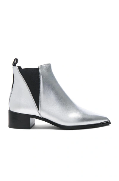 Shop Acne Studios Jensen Leather Boots In Metallics