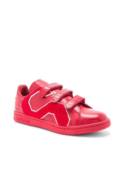 Shop Raf Simons X Adidas Rs Stan Smith Comfort Badge In Red