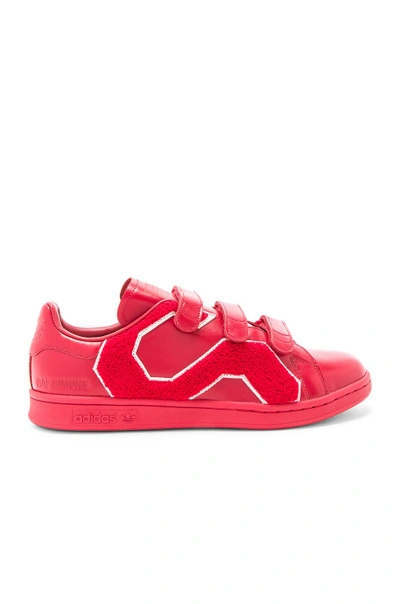 Shop Raf Simons X Adidas Rs Stan Smith Comfort Badge In Red