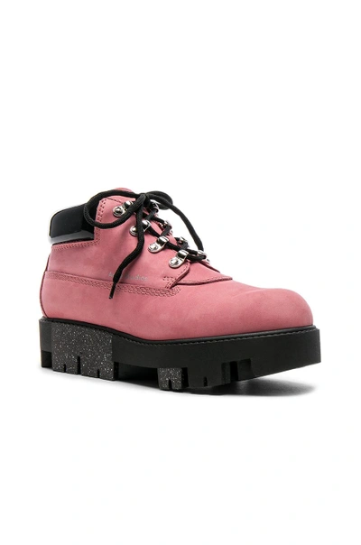 Shop Acne Studios Tinne Leather Boots In Pink