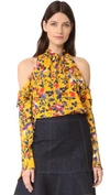 TANYA TAYLOR FLORAL ADRIENNE TOP