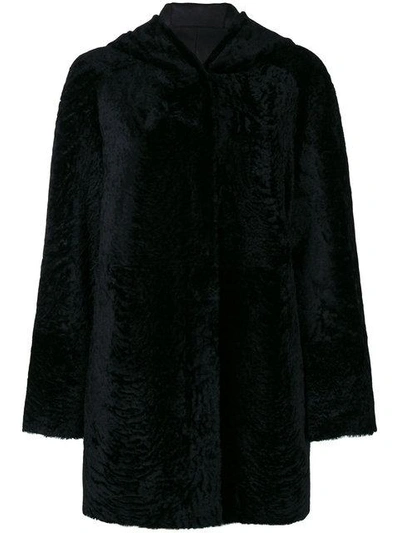 Shop Drome Hooded Reversible Coat - Black