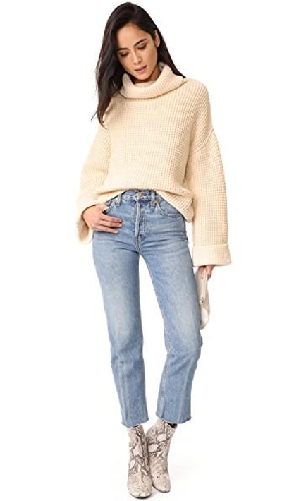 Shop Free People Park City Pullover Sweater In Ivory