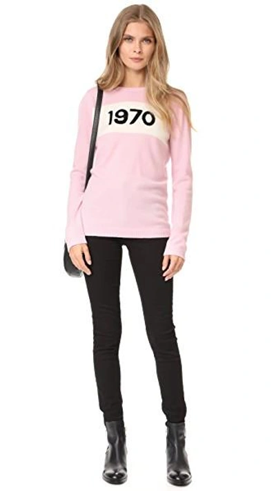Shop Bella Freud Cashmere 1970 Sweater In Pale Pink