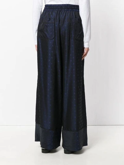 Shop Sacai Elasticated Waist Trousers - Blue