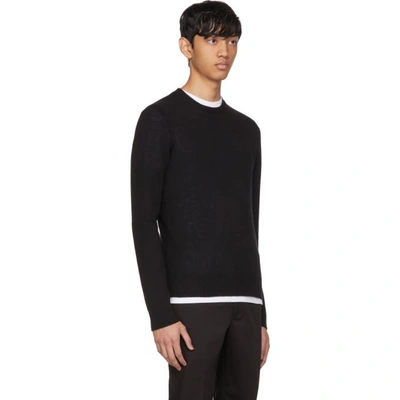 Shop Prada Black Cashmere Crewneck Sweater