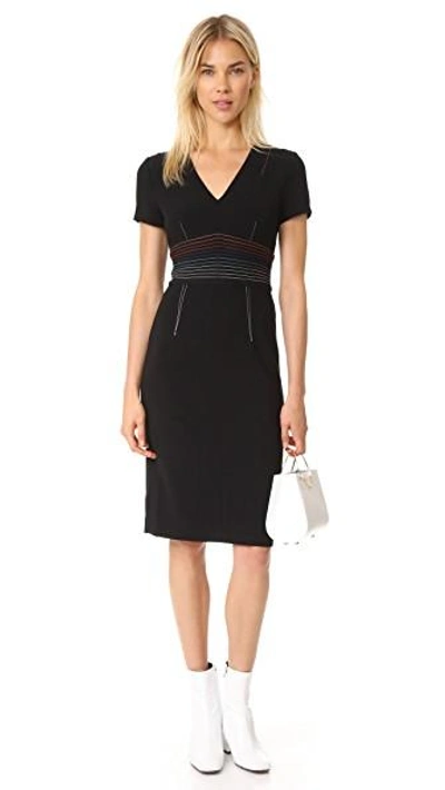 Shop Diane Von Furstenberg Tailored Dress In Black