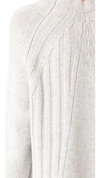 Shop Nili Lotan Everly Cashmere Sweater In Light Grey Melange