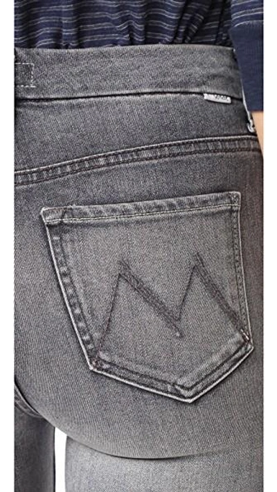 Shop Mother High Waist Looker Ankle Fray Jeans Huntress