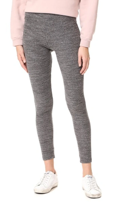 James Perse Contrast Stretch Leggings In Charcoal