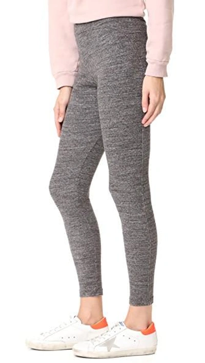 Shop James Perse Contrast Stretch Leggings In Charcoal