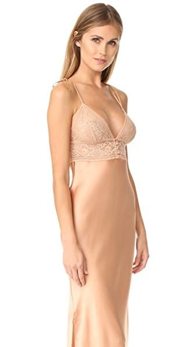 Shop Stella Mccartney Ophelia Whistling Chemise In Deep Nude