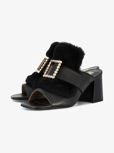 Shop Kalda Diamante Buckle Jones 80 Mules In Black