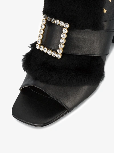 Shop Kalda Diamante Buckle Jones 80 Mules In Black