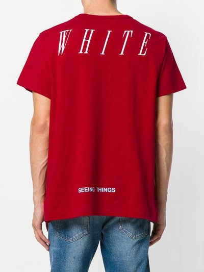 Shop Off-white Printed T-shirt - Red