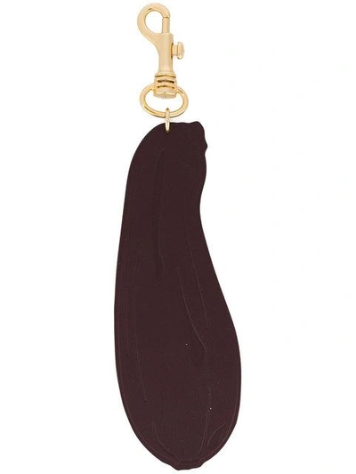 Shop Jw Anderson Aubergine Keyring - Pink