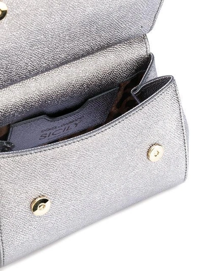 Shop Dolce & Gabbana Sicily Shoulder Bag - Metallic