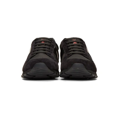 Shop Prada Black Hybrid Sneakers