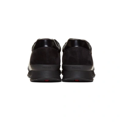 Shop Prada Black Hybrid Sneakers