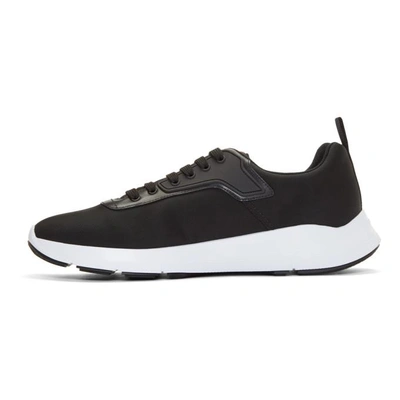 Shop Prada Black Nylon Tech Sneakers In F0002 Nero