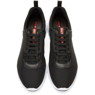 Shop Prada Black Nylon Tech Sneakers In F0002 Nero
