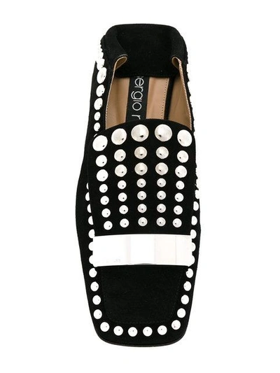 Shop Sergio Rossi Studded Mules In Black