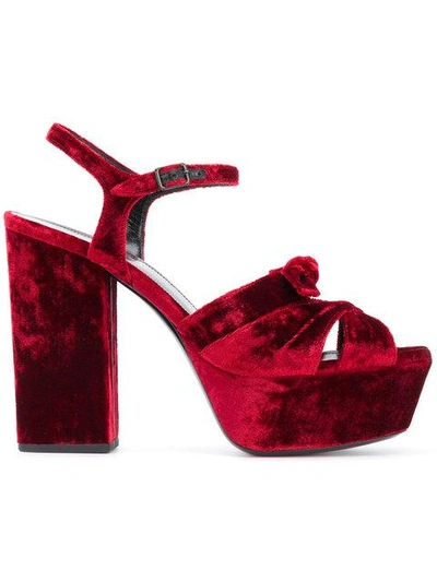Shop Saint Laurent Farrah Sandals - Red