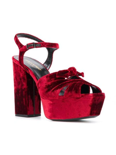 Shop Saint Laurent Farrah Sandals - Red