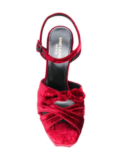 Shop Saint Laurent Farrah Sandals - Red