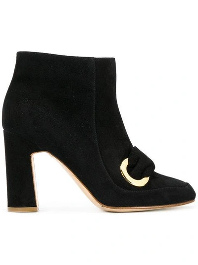 Shop Rupert Sanderson Parilla Ring-detail Ankle Boots In Black