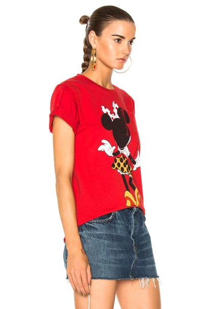 Shop Victoria Beckham Cotton Jersey Minnie Mouse Tee In Red