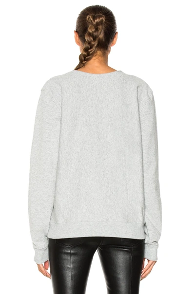 Shop Saint Laurent Lace Up Sweatshirt In Gray