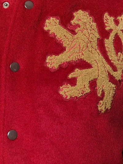 Shop Dolce & Gabbana Dragon Patch Bomber Jacket