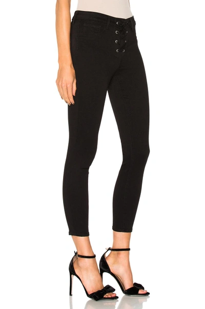 Shop L Agence Cherie Lace Up Pants In Black