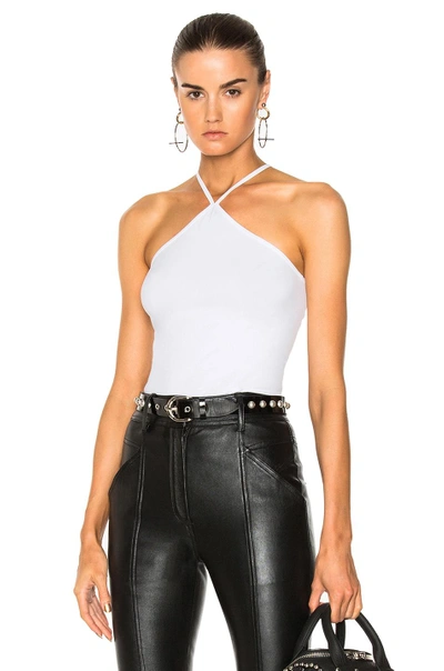 Shop Helmut Lang Cross Front Tank Top In White