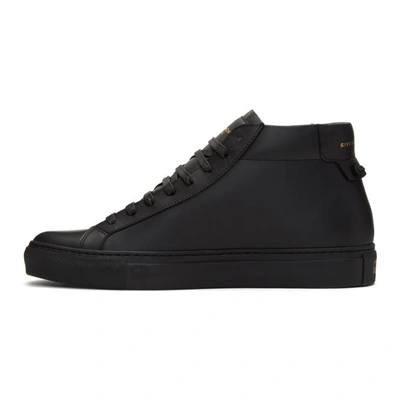 Shop Givenchy Black Urban Knots Mid-top Sneakers In 001 Black